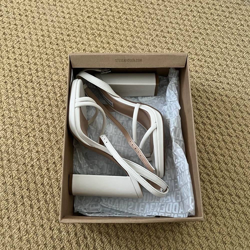 Steve Madden White Heels